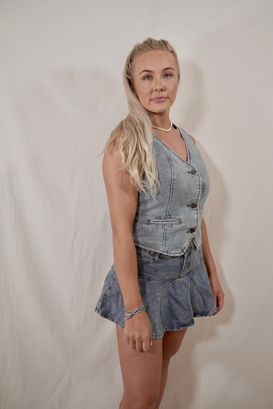 Denim Waist Coat